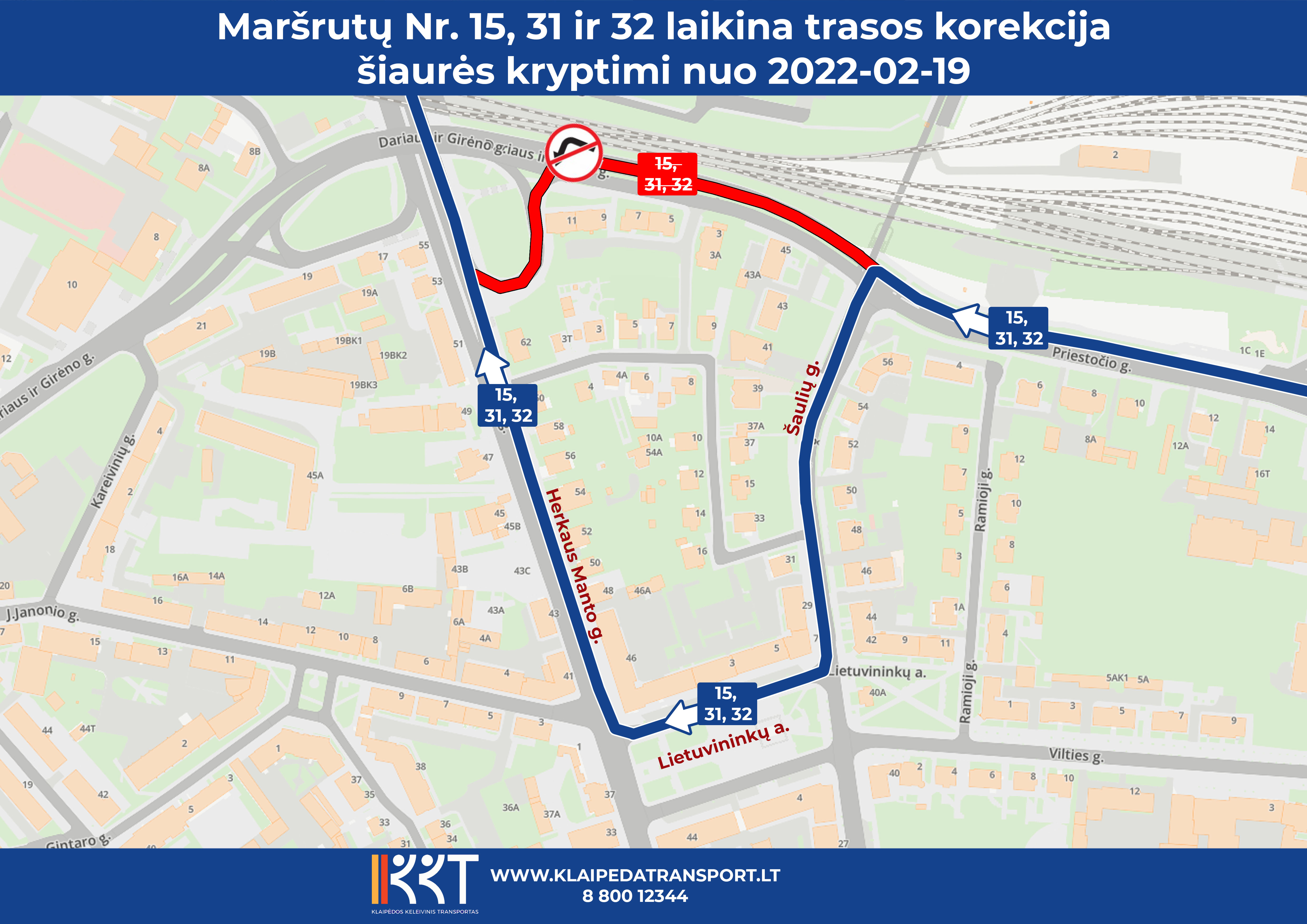 15, 31, 32 apvažiavimai per Lietuvininkų aikštę
